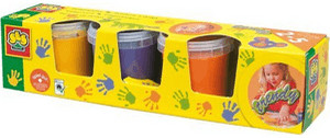 SES Creative Peinture à doigts couleurs tendances (4x150 ml)