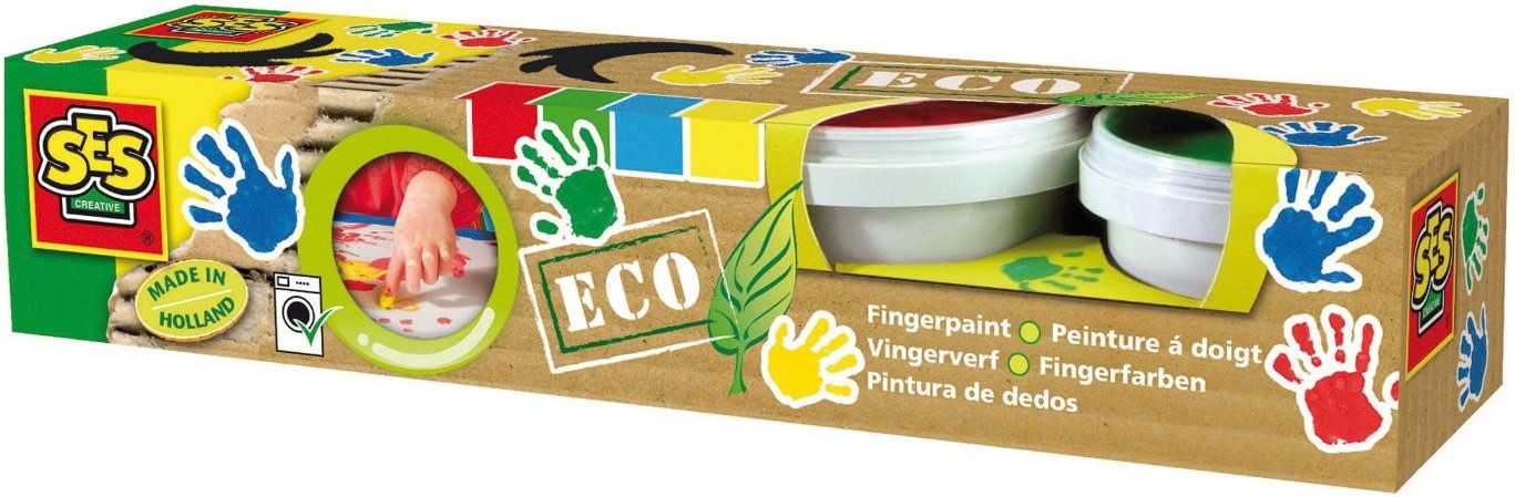 SES Creative 4 Pots of Eco Finger Paints