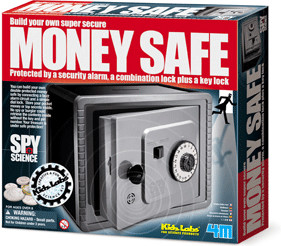 4M Kidz Labs - Spy Science Alarmed safe money bank