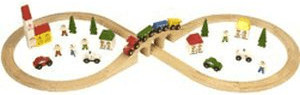 Bigjigs Circuit de train en 8 - 43 pièces