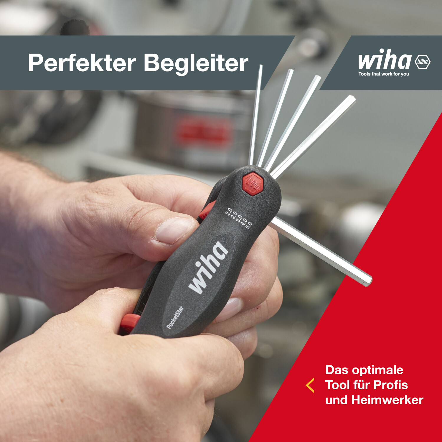 Wiha Sechskant-Kugelkopf Klapphalter PocketStar 7-tlg. (369RP7) ab 13,59 €