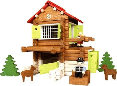 JeuJura Chalet de Heidi en rondins bois - 175 pièces