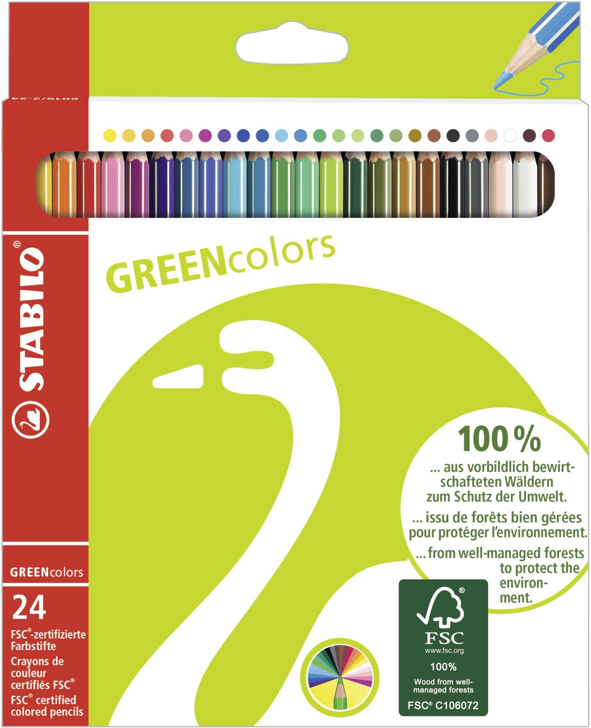 STABILO GREENcolors (24 crayons)