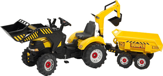 Falk Pelleteuse excavatrice avec remorque