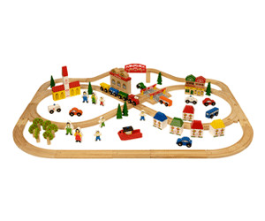 Bigjigs Town And Country Train Set 101 pieces