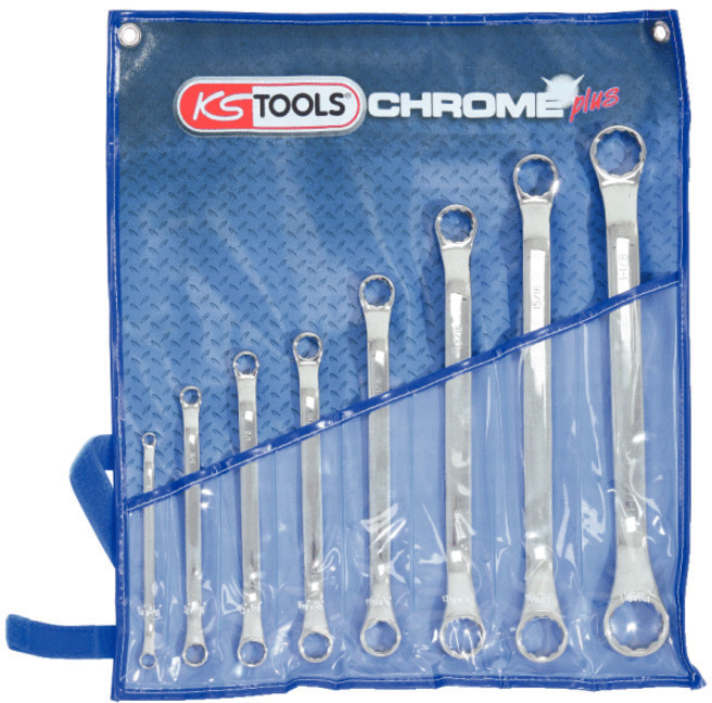 KS Tools CHROMEplus double ring wrench set offset 6 pcs. (518.3120)