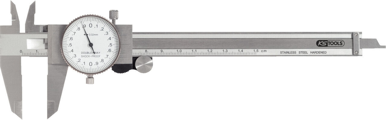 Messzeuge, Messschieber, Mikrometer, Messuhren - Messuhr mit rückwärtiger  Messspindel, 3 x 0,01 mm, 17 µm