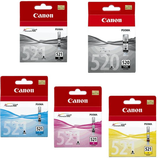 Canon CLI-521 (c/y/m/bk) + PGI-520bk Multipack | € bei Preisvergleich 58,57 ab