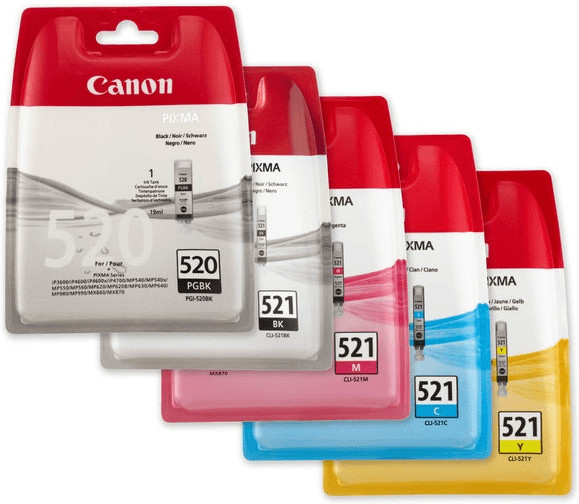 Canon CLI-521 (c/y/m/bk) + PGI-520bk Multipack ab 58,57 € | Preisvergleich  bei