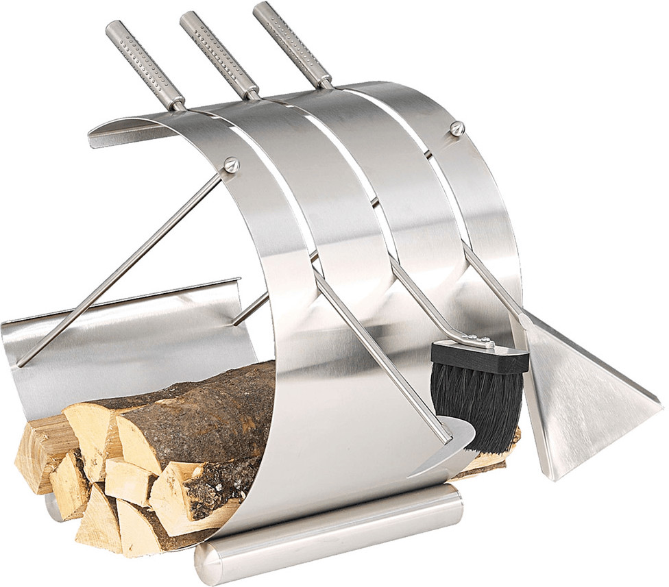 Schössmetall Rondo-1 Kaminbesteck Edelstahl 4-teilig