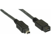 Wentronic FireWire Kabel 9-polig Stecker auf 9-polig Stecker 1,8m schwarz