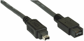 Photos - Cable (video, audio, USB) InLine 1394b cable, ®, 9pin M to 4pin M 1m  (34901)