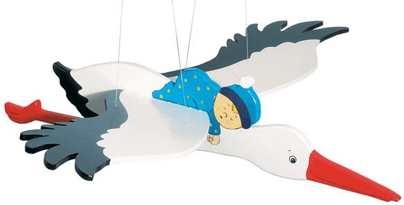Goki Cigogne et bébé (52991)