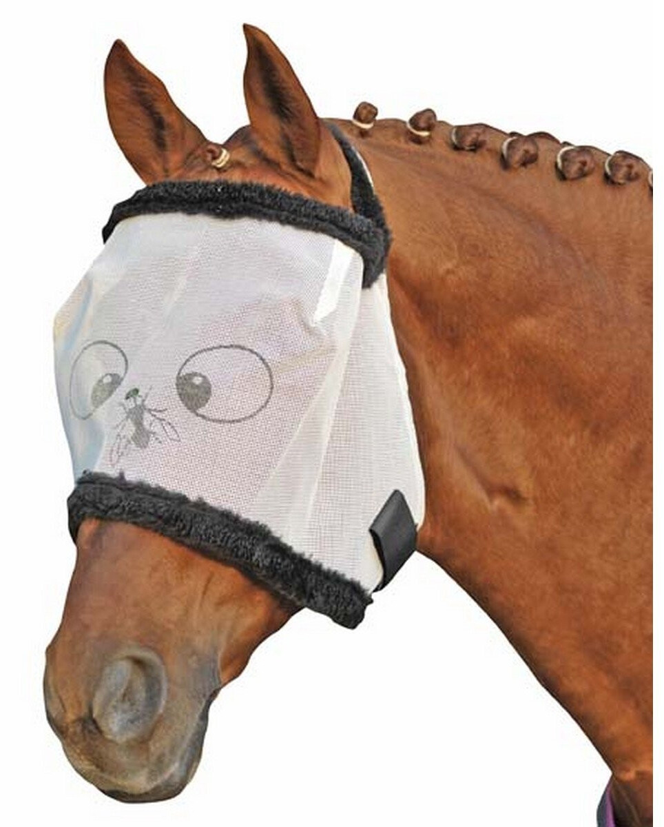 HKM Masque anti-mouches avec bords peluche