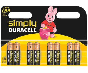8x Duracell Simply Alkaline AA Batterien 2x4er Blister 1,5V LR6 Mignon MN1500 