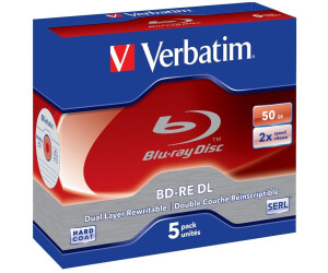 Verbatim BD-RE DL 50GB 2xSpeed 5 Pack Jewel Case