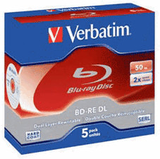 Verbatim BD-RE DL 50GB 2xSpeed 5 Pack Jewel Case