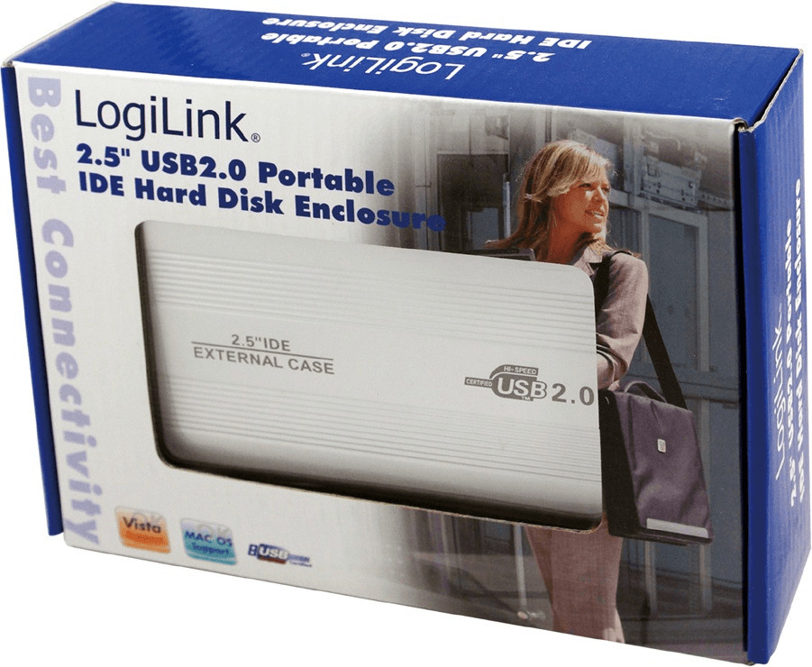 LOGILINK UA0040B: Boîtier externe pour disque dur IDE 2,5, aluminium, USB  2.0, no chez reichelt elektronik