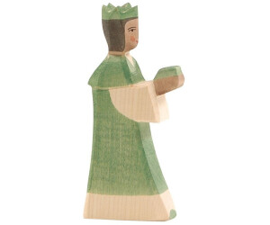 Krippenfigur König grün orientalisch Holzfigur Ostheimer 41703 Spielfigur 
