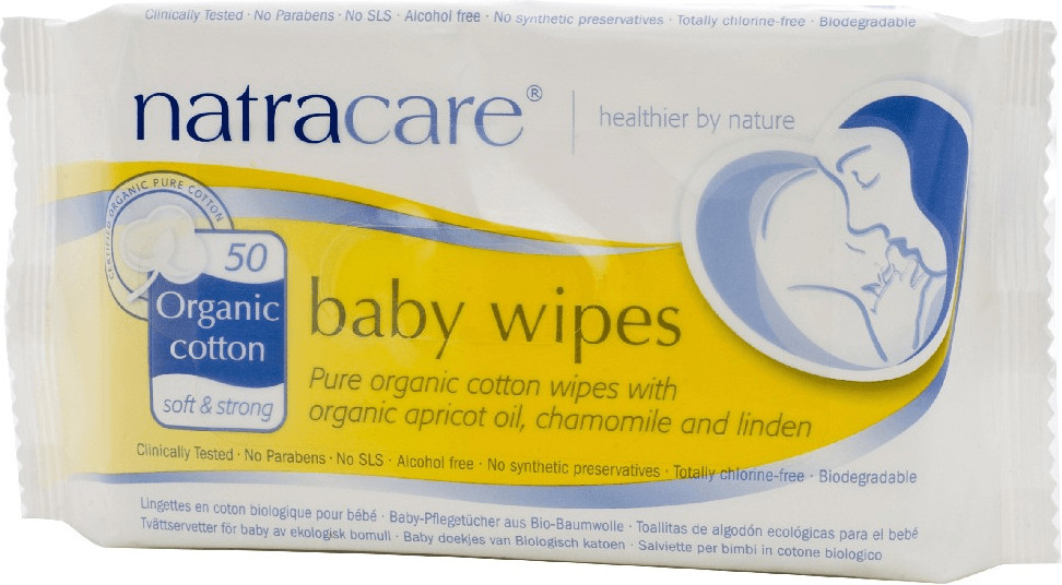 Natracare Baby Wipes (50 pk)