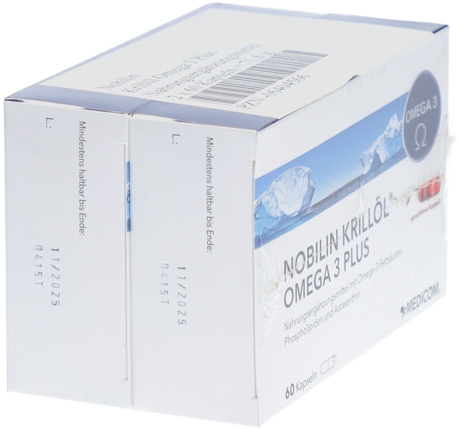 Pharma Nobilin Krillöl Omega 3 Plus Kapseln (2 x 60 Stk.) ab 33