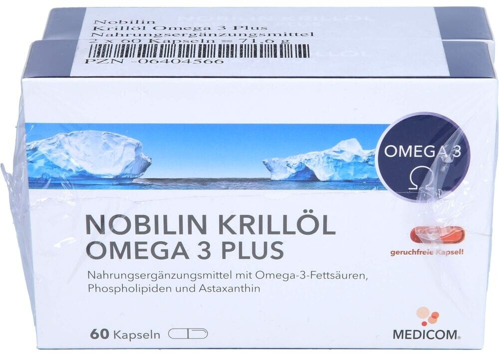 Pharma Nobilin Krillöl Omega 3 Plus Kapseln (2 x 60 Stk.) ab 33