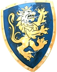 BestSaller Bouclier chevalier bleu/doré