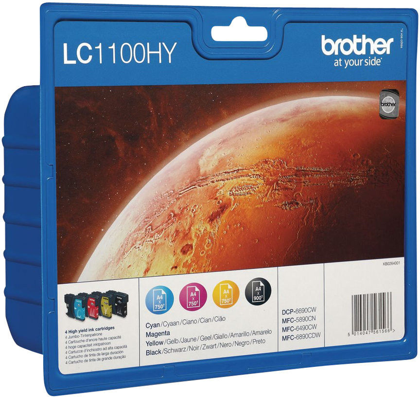 Brother LC-1100HY Multipack 4 couleurs (LC1100HYVALBPDR)