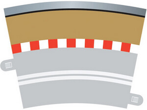 ScaleXtric Single Lane Radius 3 Bordure de rail courbe 22.5° x 4