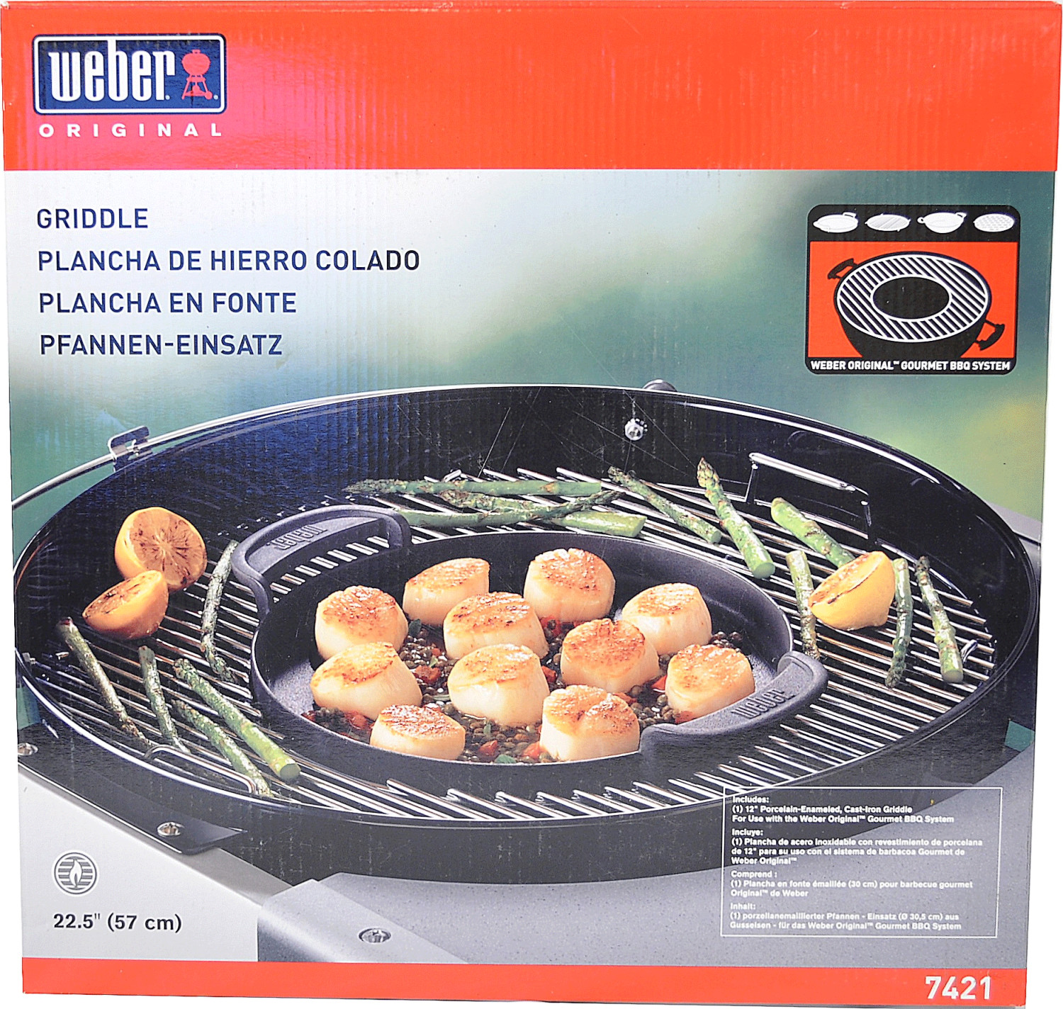 Accessoire barbecue WEBER 7421 Plancha Gourmet BBQ System Pas Cher 