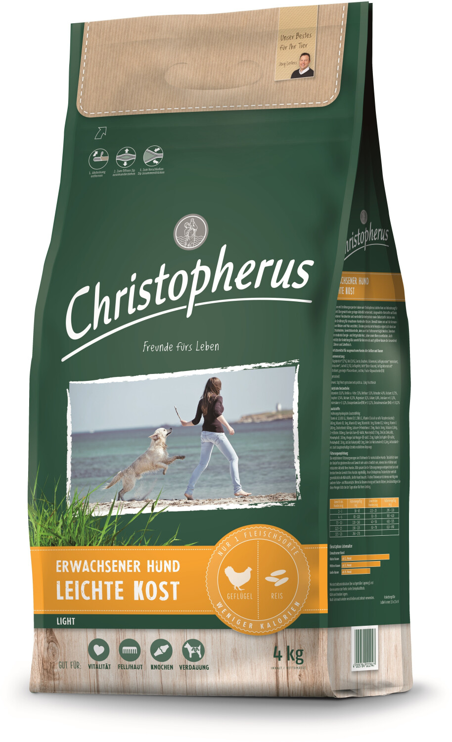 Allco Christopherus Alimentation légère volaille, riz & orge (4 kg)