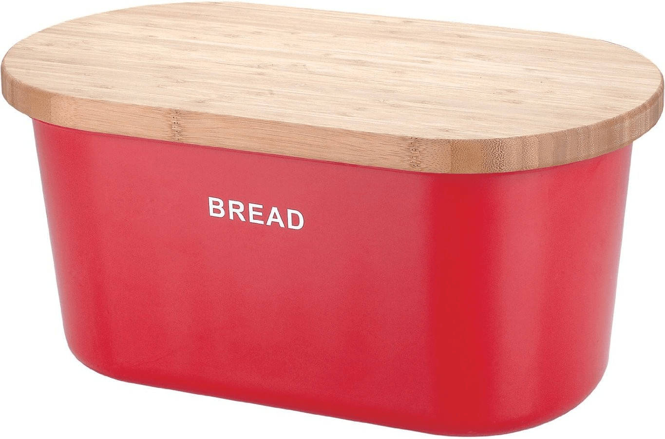 Zeller bread box melamine/bamboo red
