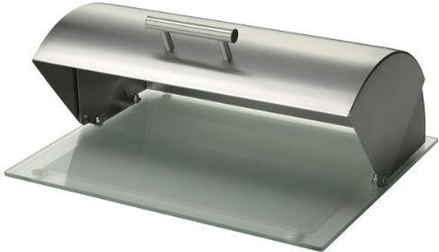 Zeller Breadbin Glass/Stainless Steel (27278)