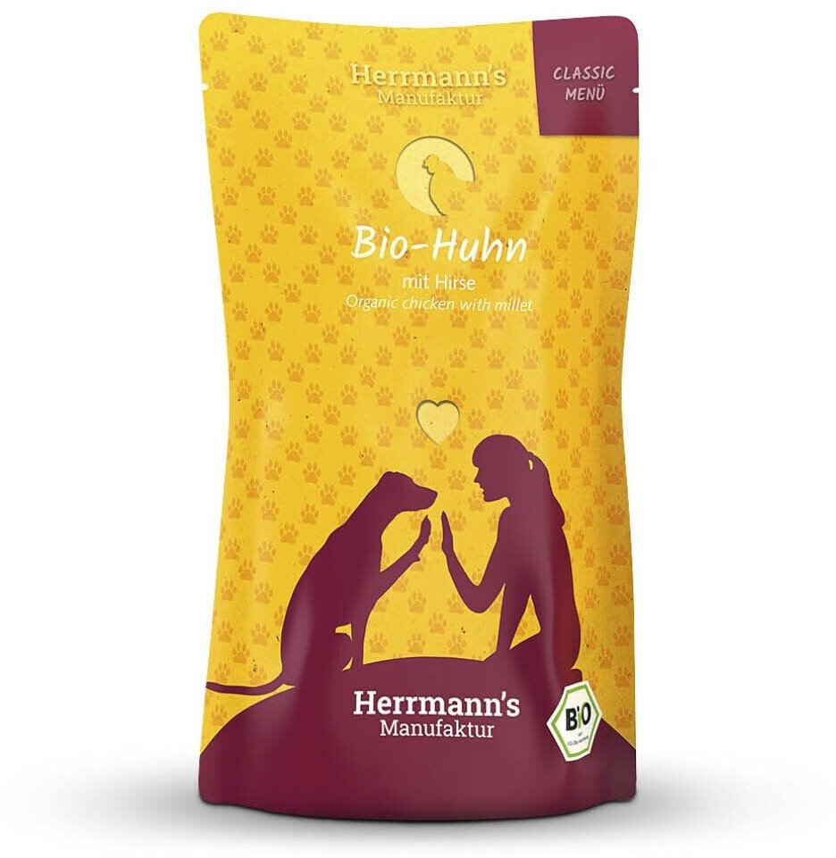 Herrmanns Hundefutter Poulet bio au millet (130 g)