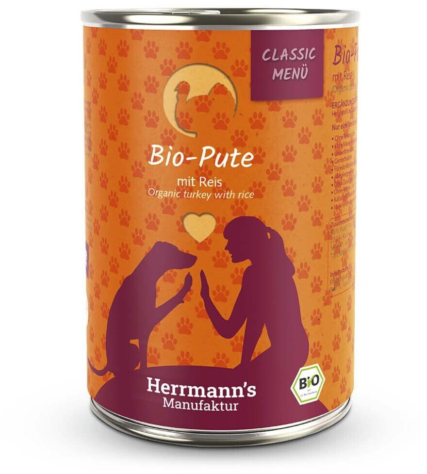 Hermanns Dinde bio & riz (400g)