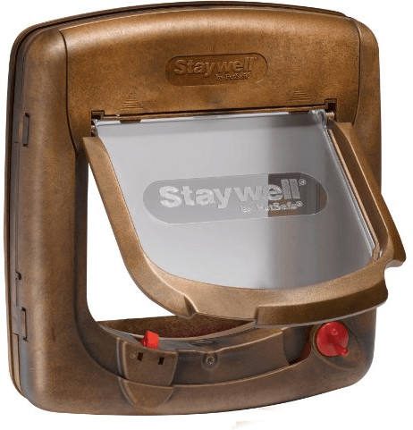 Petsafe Staywell Chatière magnétique deluxe 4 positions marron
