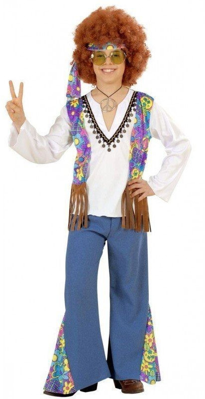 Widmann Déguisement hippie bleu garçon