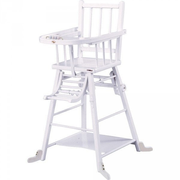 Combelle Chaise haute transformable Marcel laquée blanc