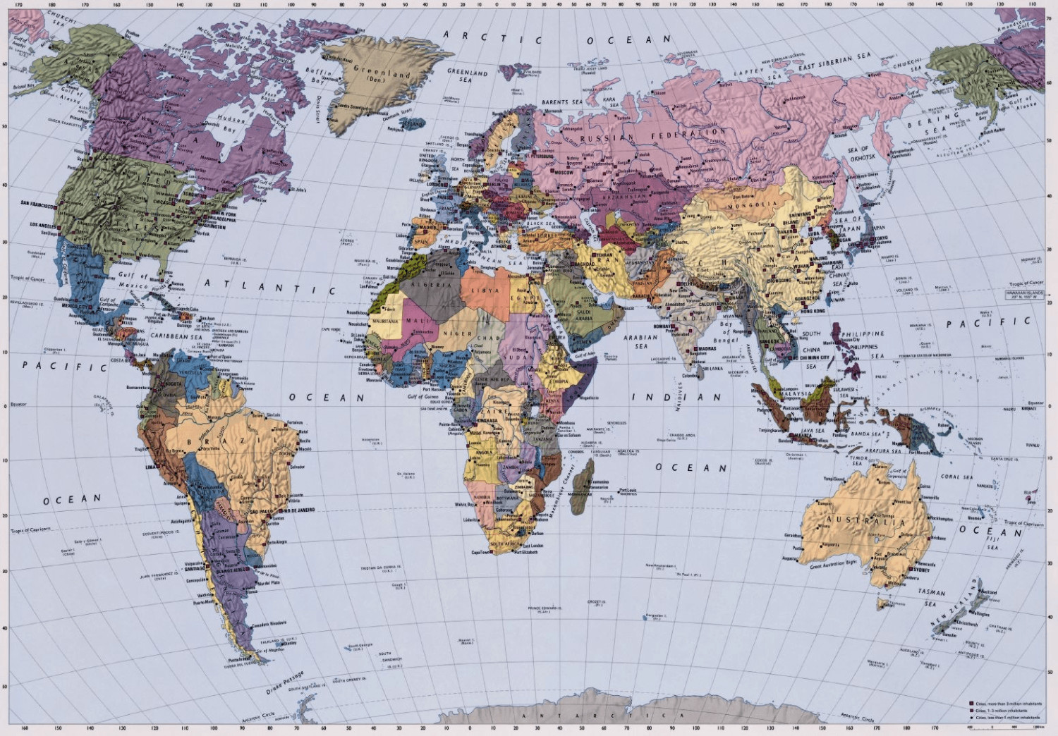 Komar Papier peint photo Carte  du Monde  au meilleur prix 