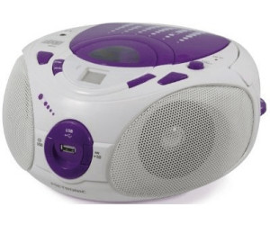 Metronic 477112 Radio / Lecteur CD / MP3 Portable Pop Purple avec Port USB  - Violet