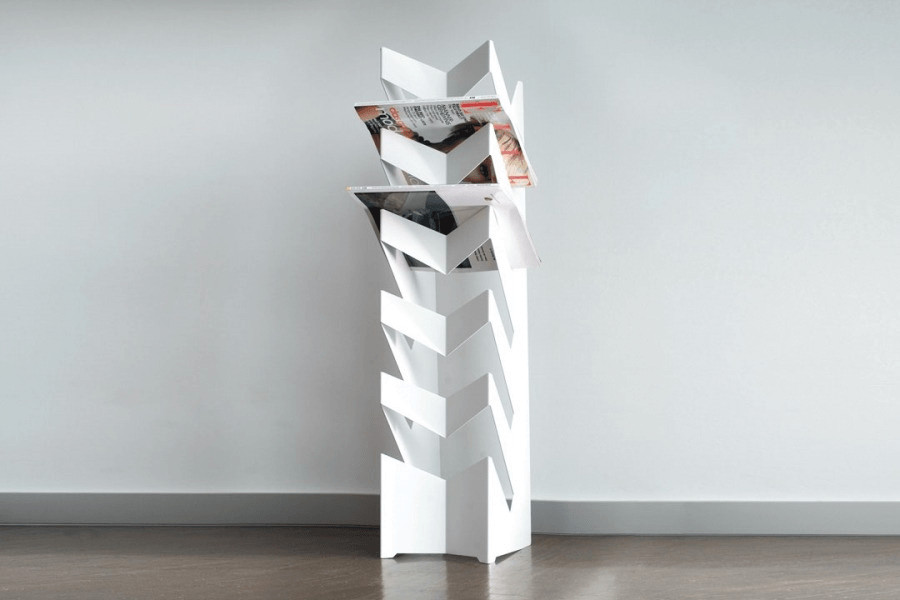 Radius Porte-revues au sol News blanc