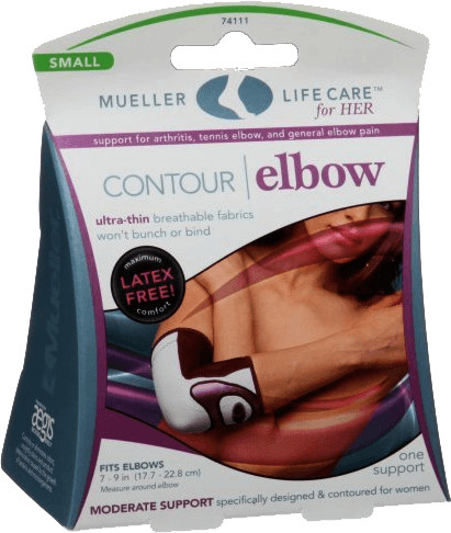 Mueller Life Care for Her Elbow Bandages white/blackberry size L