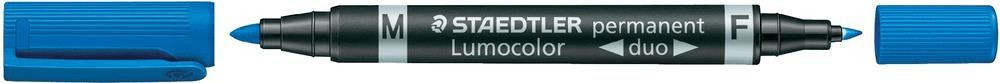 Staedtler Lumocolor Marqueur permanent duo bleu