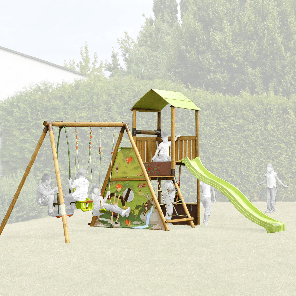 Soulet Station en bois portique Lombarde (770204)