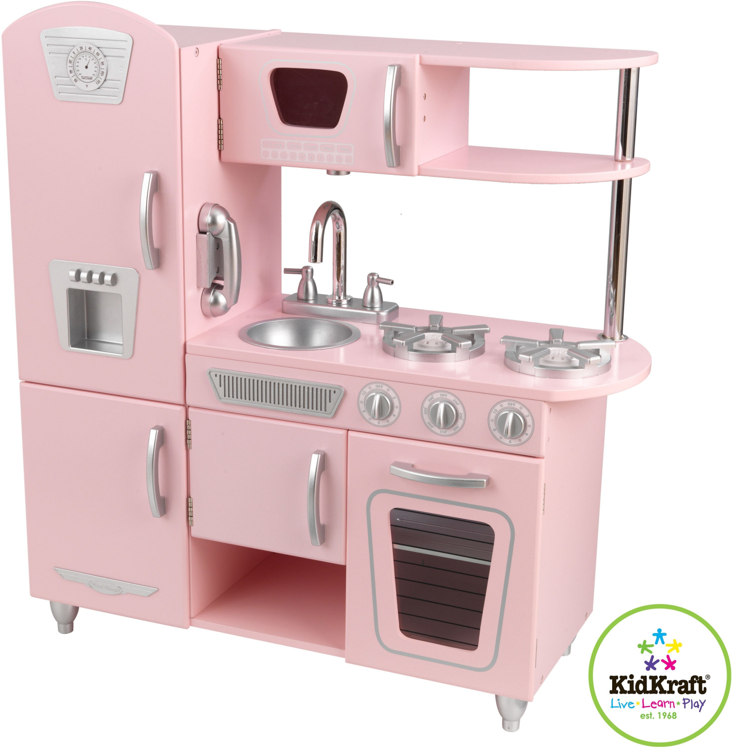 Pink kids kitchen on sale