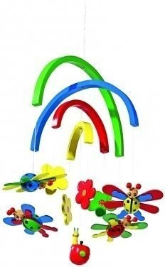 Small Foot Design Mobile en bois coccinelle