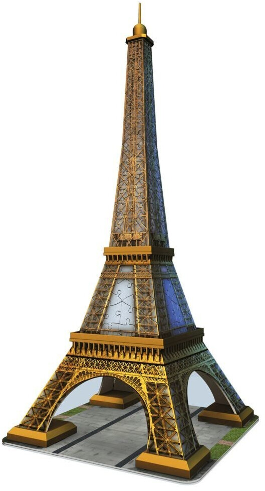 Ravensburger - Puzzle 3D Building - Tour Eiffel illuminée - 216 pièces  numérotées à Assembler sans Colle - Accessoires de Finition Inclus 