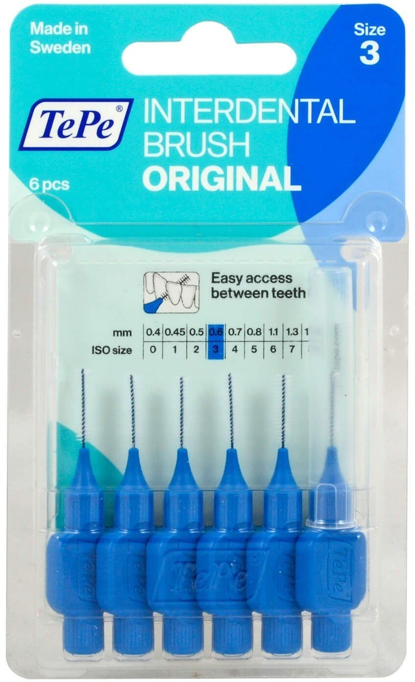TePe Brossette interdentaire 0,6 mm bleu (6 pcs)