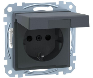 Merten Presa Schuko Con Coperchio Ribaltabile IP44: Protezione Bambini E Installazione Semplice, Bianco Polare