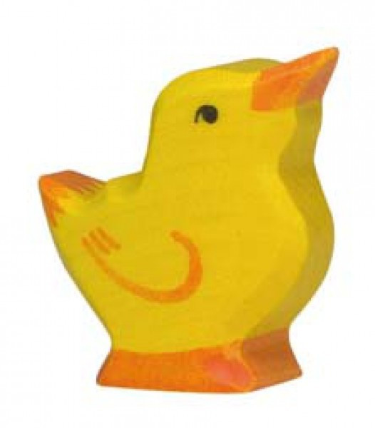Holztiger Poussin tête haute